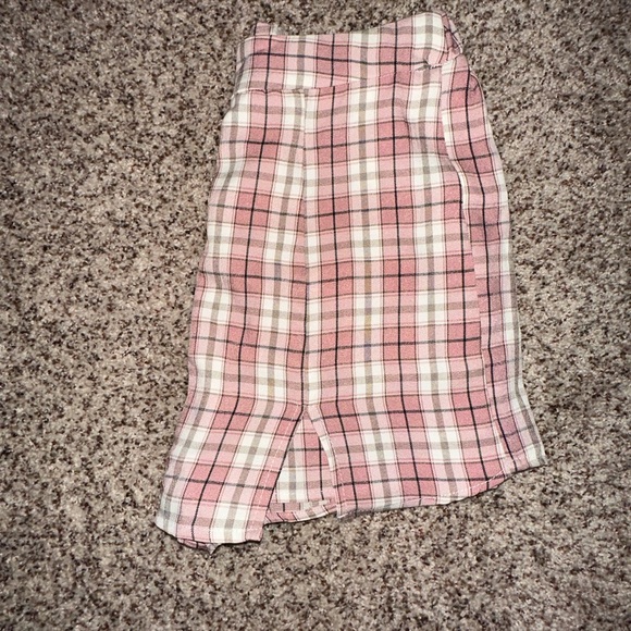 Pink and Brown Plaid Skort - Picture 5 of 6